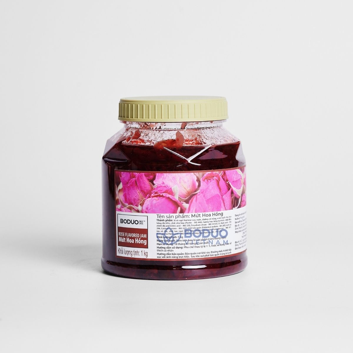 Mứt Sốt Hoa Hồng Boduo 1Kg – Nguyên Liệu Pha Trà Sữa, Làm Bánh