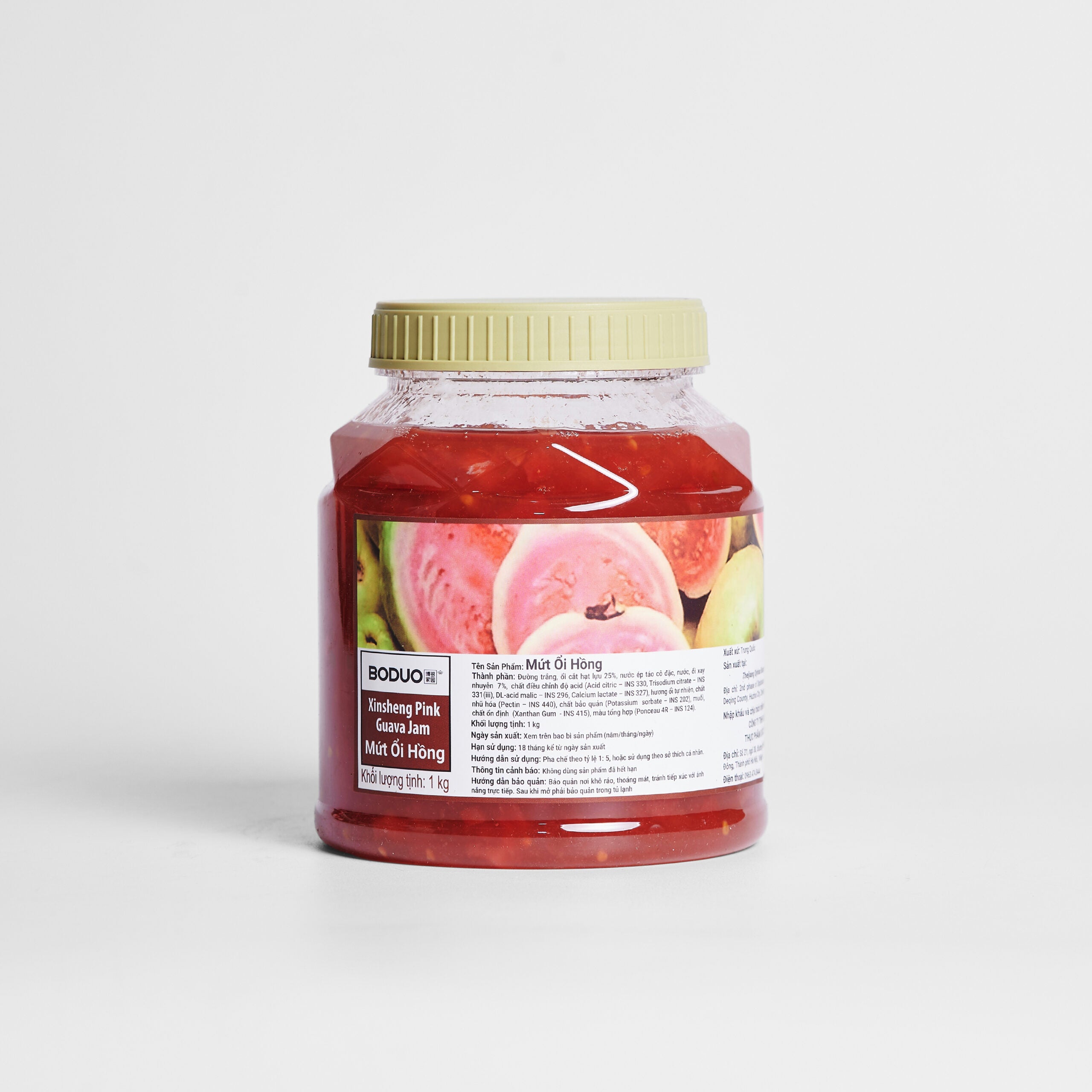 Mứt Sốt Ổi Hồng Boduo 1Kg – Pha Trà Sữa, Trà Trái Cây, Làm Bánh