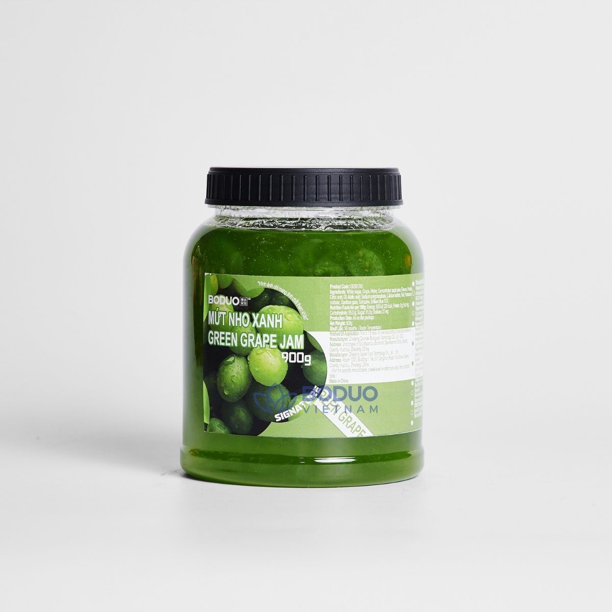 Mứt Sốt Boduo Signature Nho Xanh 900g – Pha Trà Trái Cây, Trà Sữa, Cocktail