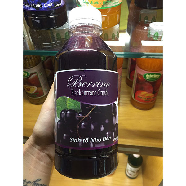 Mứt sinh tố Berrino nho đen 1000ml chính hãng | Blackcurrant Crush giá tốt