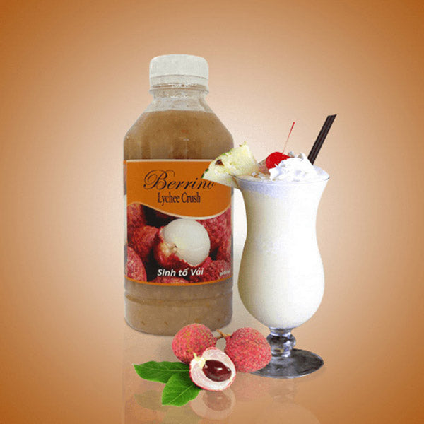 Mứt sinh tố Berrino vị vải 1000ml | Lychee Crush chính hãng, giá tốt